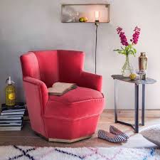 Octagonal Coral Velvet Tub Chair Chair Tub Chair Accent Chairs For Living Room