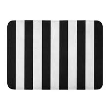 Black And White Striped Doormat Rug Amarlly Custom Bath Mat Black White Striped Home Bathroom Decor Rug 15 7 X 23 6inches Entrance Mat Floor Rug Indoor Outdoo Custom Bath Mat Custom Bath Bath Mat