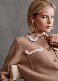 Perfect condition betty crochet camel cardigan L