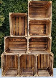 Amazing Strong Rustic Burnt Smaller Storage Wooden Fruit Apple Etsy Crate Decor Wooden Crate Boxes Apple Crates
