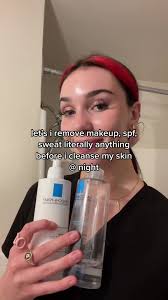 my fave method of removing tinted spf and makeup = micellar water + a  gentle cleanser 🫧 #facialcleanser #skintutorial