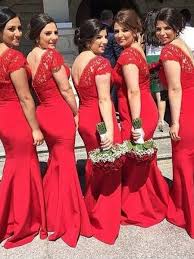 Pretty Red Lace Top V Neck With Short Train Long Bridesmaid Dresses Bw0469 Bridesmaid Dresses Red Long Bridesmaid Dresses Lace Bridesmaid Dresses