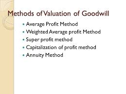 Valuation Of Goodwill Ppt Video Online Download