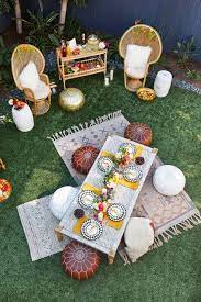 Most of the decorative details are hand made and provide a balance of masculine and feminine. Moroccan Themed Engagement Party With Love From Kat Dinner Party Decorations Bohemian Party Decorations Moroccan Party