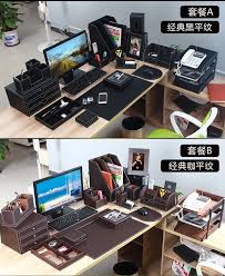 Get free shipping on qualified faux leather desk organizers & accessories or buy online pick up in store today in the storage & organization department. High Quality Pu Leather Office Desktop Desk Accessories Stationary Organizer Set Buy Office Desktop Set Office Desk Accessories Set Office Stationary Set Product On Alibaba Com