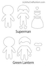 As i mentioned, we love superheroes! Dc Superhero Paper Puppet Craft Free Printable Template