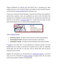 resume samples cv maker online free