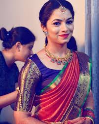 Makeup By Drushya Indian Bride Wearing Red Kanjeevaram Saree With Simple Blouse Pattu Saree Blouse Designs Silk Saree Blouse Designs Wedding Blouse Designs