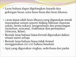 Sedangkan wacana tulis ditandai oleh adanya penulis dan pembaca. Ciri Ciri Penulisan Fakta Gaya Dan Laras Struktur Bentuk Wacana Ppt Download
