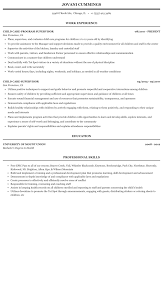 child care supervisor resume sample