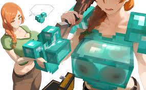 Alex found a diamond chestplate [F] [Minecraft] (smewed) - Lemmy NSFW
