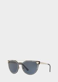 Black And Gold Versace Sunglasses Versace Black Mirror Stud Sunglasses For Women Us Online Store Black Mirror Stud Sunglasses From Versace Women Versace Sunglasses Versace Glasses Sunglasses