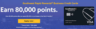 Earn 80,000 points after you spend $5 the southwest performance business card is the first southwest card to earn more than 2x points. Southwest Business Performance 80 000 100 000 Points Signup Offers Public Referral Offers Doctor Of Credit