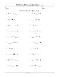 There are a range of different algebra worksheets, including generating expressions, solving simple equations and calculating values. Algebra Worksheets