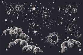 Star Moon Cloud Sky Drawings Art Drawing Stars Star Illustration