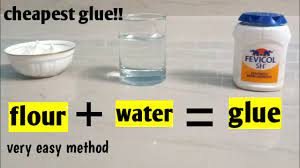 Now pour in your warm water and start stirring to combine the ingredients together. Homemade Glue How To Make Glue At Home Flour Glue Homemade Glue With Flour The Easy Art Glue Youtube