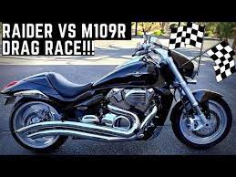Yamaha Raider Vs Suzuki M109r Boulevard 1900 Vs 1800 V-twin Monster Muscle Bikes Drag Race - Youtube Suzuki Boulevard Drag Race Yamaha