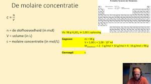 De Molaire Concentratie Concentraties Deel 7 Youtube