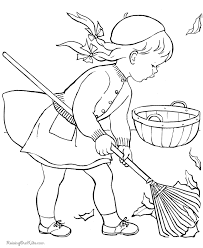Kid Coloring Page For Autumn Fall Coloring Pages Fall Leaves Coloring Pages Coloring Pages