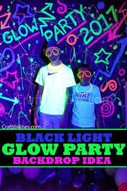 Diy Black Light Glow Party Idea Neon Paint Backdrop Photo Booth Fun Decor Glow Birthday Party Glow In Dark Party Neon Birthday Party