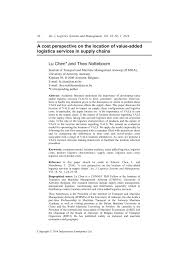 Check spelling or type a new query. Pdf A Cost Perspective On The Location Of Value Added Logistics Services In Supply Chains