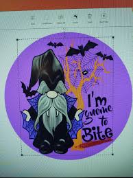 I'm Gnome to Bite Vampire Gnome Wreath Sign