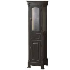 This set includes the vanity, vanity countertop, two side cabinets, two side cabinet countertops, and handles. Harlow 18 Inch Traditional Bathroom Tall Linen Side Cabinet Espresso