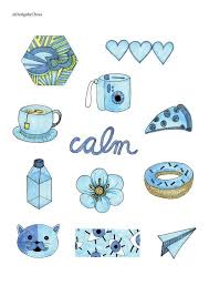Blue Aesthetic Sticker Pack Etsy In 2020 Aesthetic Stickers Tumblr Stickers Iphone Case Stickers