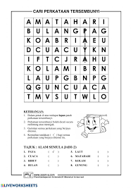 Free chunks and resources to learn english online. Cari Kata 1 Worksheet