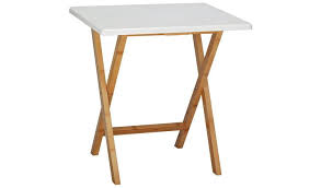 Folding pieces of furnishing usually bring retro style to mind, but this handsme round table is cleary modern. Buy Habitat Drew Folding Bamboo 2 Seater Table White Dining Tables Argos