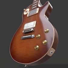 Gibson Les Paul Guitar Low Poly 3d Model 2020