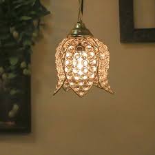 Buy Homesake Crystal Hanging Lotus Pendant Hanging Light Hanging Lamp Fixtures Dining Room Lights Online At Hanging Lamp Fixtures Hanging Lamp Lotus Pendant