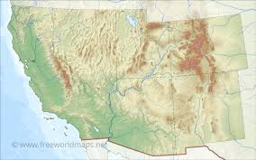 The headwaters of the colorado are however, prehistorically, the gila river in central arizona was home to the hohokam, and may even be the region in which the culture developed. Southwestern Us Physical Map