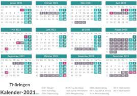 31 so für kl.3 und 4 angaben ohne gewähr. Ferien Thuringen 2021 Ferienkalender Ubersicht