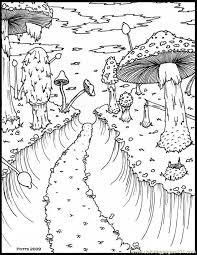 Adam and eve (garden of eden) | free printable coloring. Hthroughmushroomforestsmall 1 Coloring Page For Kids Free Forest Printable Coloring Pages Online For Kids Coloringpages101 Com Coloring Pages For Kids