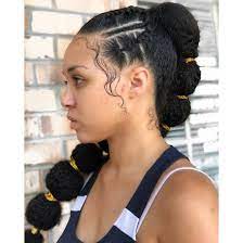 Afro Puff Bubble Ponytails Are Trending On Instagram Bubble Ponytail Black Hair Updo Hairstyles Natural Hair Styles