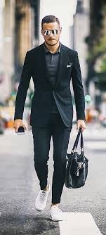 Black Blazer Combination With Jeans Mens Aleksmusika With A Summer Business Casual Combo With Aviator Sunglasses Black Blazer Gray Mens Luxury Fashion Mens Fashion Suits Mens Fashion Casual Outfits
