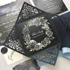 Emily Halloween Corpse Bride Wedding Invitation Halloween Etsy Gothic Wedding Invitations Halloween Wedding Invitations Black Wedding Invitations