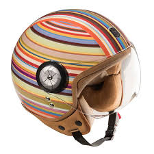 Le Casque Scooter Exklusiv Smart Rainbow Est En Vente Sur Classic Ride Casque Moto Demi Jet Avec Visiere Incolore Livraison Casque Scooter Casque Casque Jet