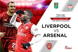 Arsenal dijadwalkan akan menghadapi liverpool dalam laga leg pertama semifinal piala carabao, jumat (14/1/2022) dinihari nanti. Prediksi Piala Liga Inggris Liverpool Vs Arsenal