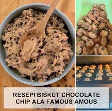 Bahan bahan150 gram gula perang104 gram gula pasir1/2 block butter1 biji telur1/2 sudu teh soda bikarbonat 1 sudu kecil garam1 sudu kecil esen vanilla 180. Resepi Biskut Chocolate Chip Ala Famous Amos Confirm Jadi