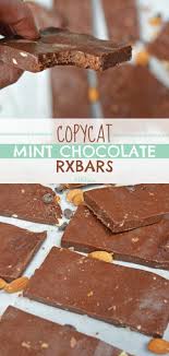 Copycat Mint Chocolate Rxbars Paleo No Bake Fitful Focus Recipe Rx Bars Recipe Bars Recipes Healthy Mint Chocolate