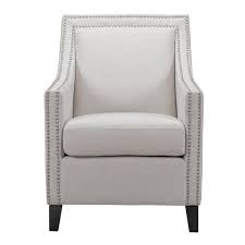 Inspired By Clean Lines The Debra Armchair Is Constructed With A Supple Blended Fabric And Accented With Meticulously Placed Iron Accent Chairs Armchair Chair