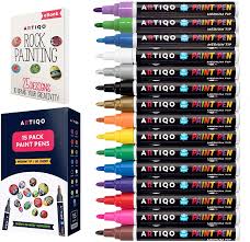 2 mm medium point tip paint pens: Amazon Com Paint Pens For Rock Painting Wood Glass Metal And Ceramic Works On Almost All Surfaces Set Of 15 Vibrant Medium Tip Oil Paint Marker Pens Quick Dry Water Resistant Home