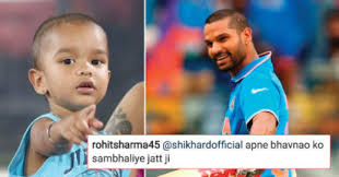 A video posted by indian cricketer with his favorite workout partner has gone viral. Rohit Sharma Comments On Shikhar Dhawan S Emotions On Son S Video Dhawan S Response Wins Our Hearts Topyaps