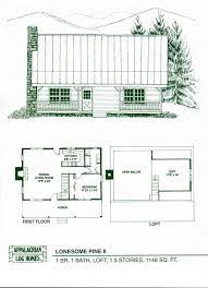 The upper level floor plan includes a spacious bedroom and a private bath. Log Home Floor Plans Log Cabin Kits Appalachia Appalachia Cabin Floor Home Kits Log Logca Loft Grundrisse Kleines Blockhaus Kleine Kabinenplane