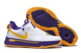 The nike paul george 4 basketball shoes offer a lightweight, cushioning system with a responsive feel so you can play just as hard as paul george does. Nike Pg 4 Paul George White Purple Yellow Basketball Wmns Shoes Mens Nike Shoes Cute Nike Shoes Paul George Shoes