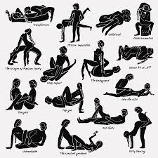 Kama Sutra Illustrated Poses Named With Films by Gina Dsgn - Royalty Free  and Rights Managed Licenses