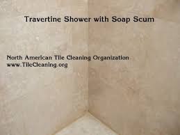 Cleaning Travertine Shower With Soap Scum Travertine Shower Shower Tile Cleaner Travertine Tile