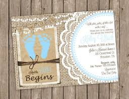 Rustic Baby Boy Shower Invitation Over Brown Kraft Paper Burlap And Baby Shower Invites For Girl Twins Baby Shower Invitations Burlap Baby Shower Invitations
